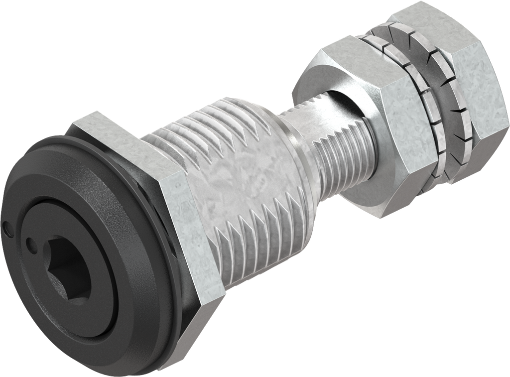 Dreh-Spann-Verschluss Innen-Sechskant SW 5, GD-Zn schwarz gepulvert