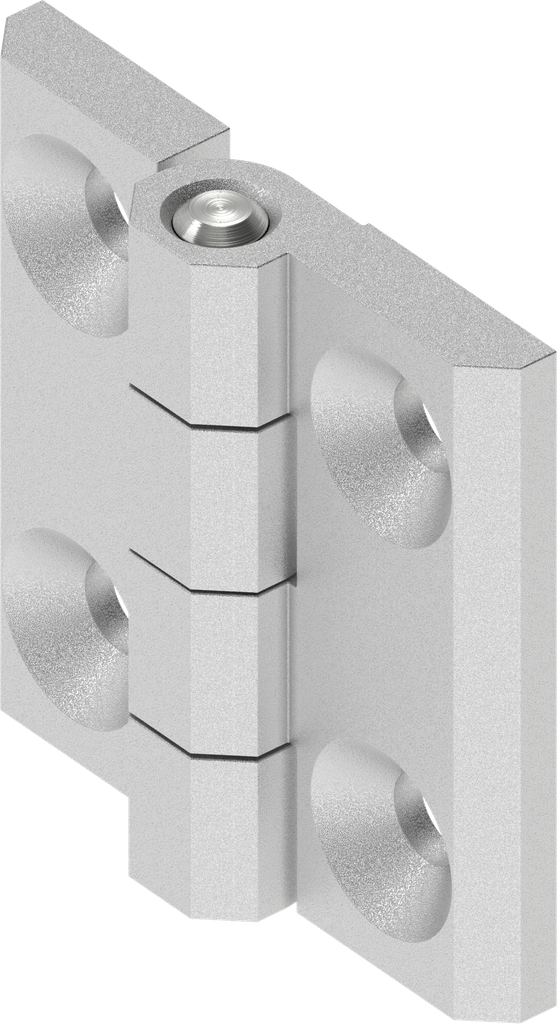 Cerniera 180°, acciaio inox AISI 316 decapato e passivato