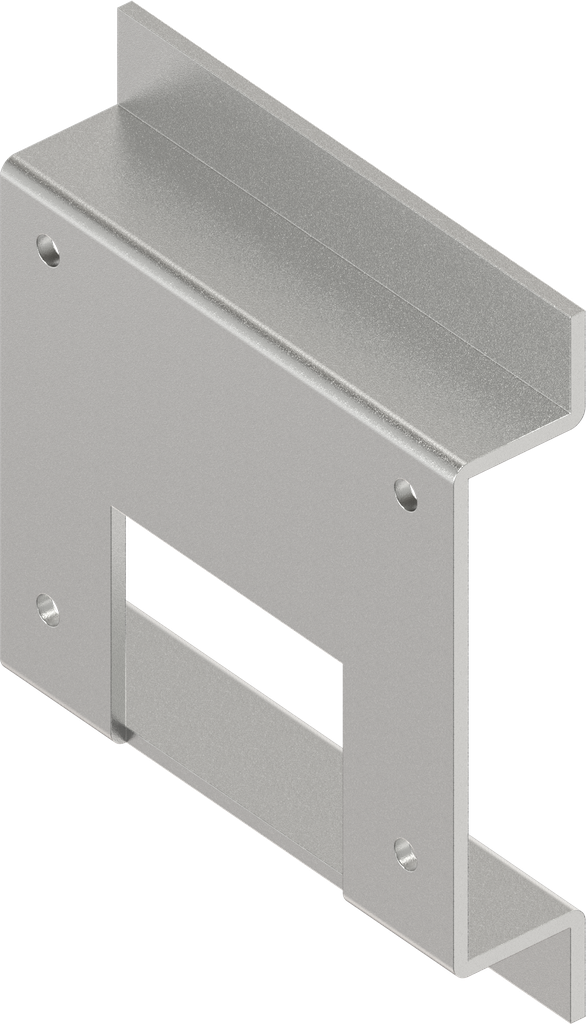 Montageplaat voor grendelslot profiel-(half)cilinder, Staal onbehandeld