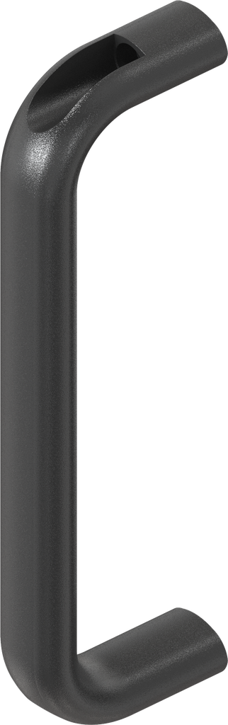 poignée, aluminium revêtu en matière plastique noir