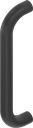 Maniglia a ponte, alluminio rivestito in plastica nera