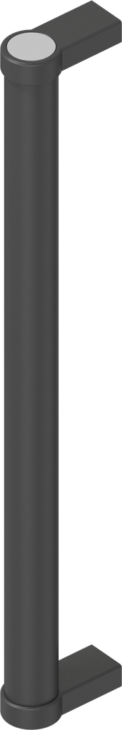 Asa en forma de tubo, aluminio revestido con plástico negro