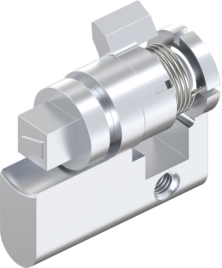 demi-cylindre avec rotor carré 8, zamak chromé