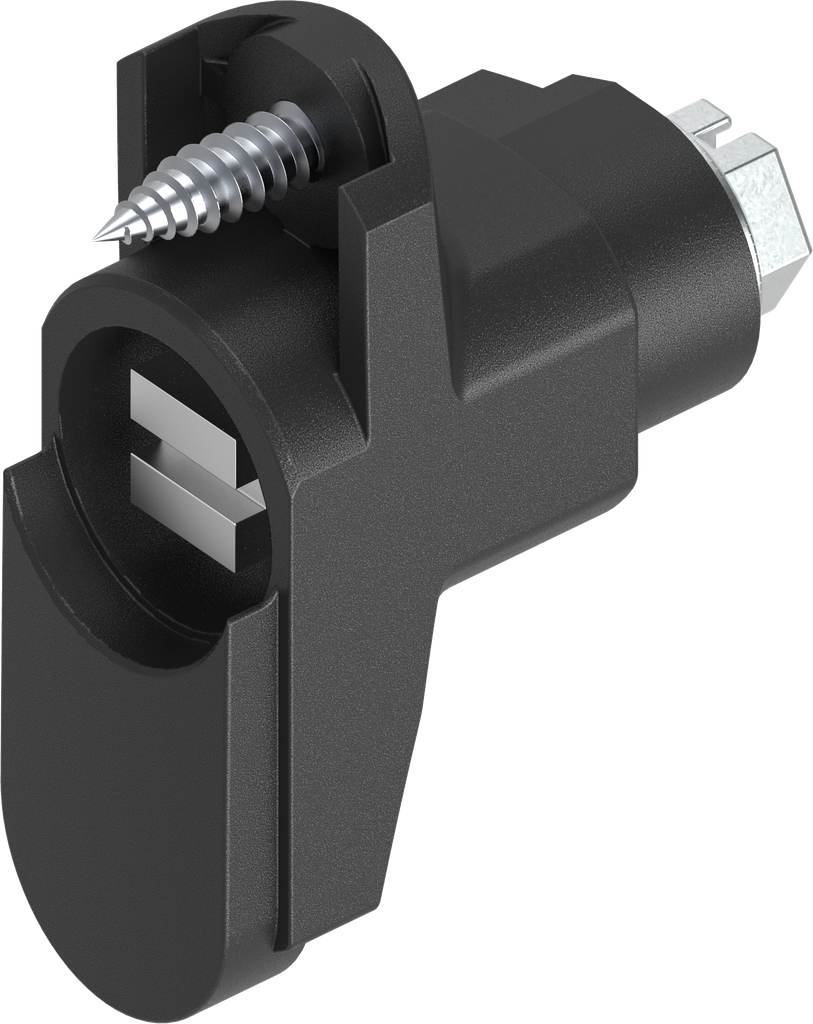 Modulo con inserto quadro 8 con intaglio, poliammide GF nero