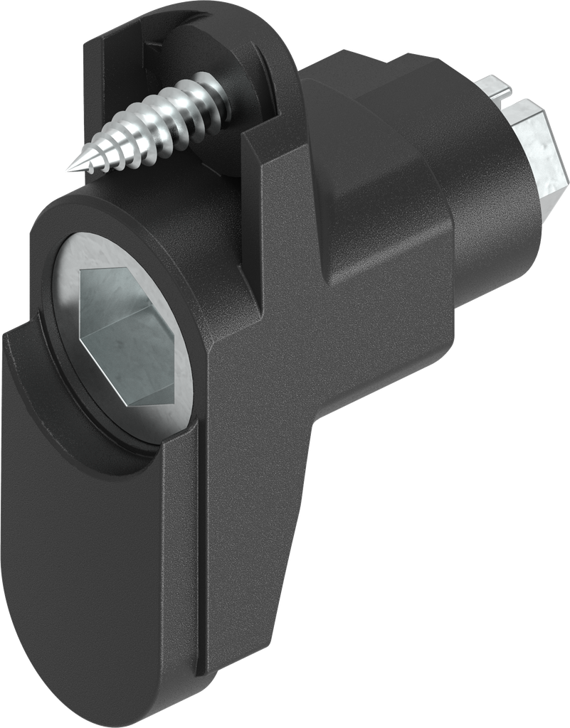 Modulo con inserto esagono incassato SW 10, poliammide GF nero