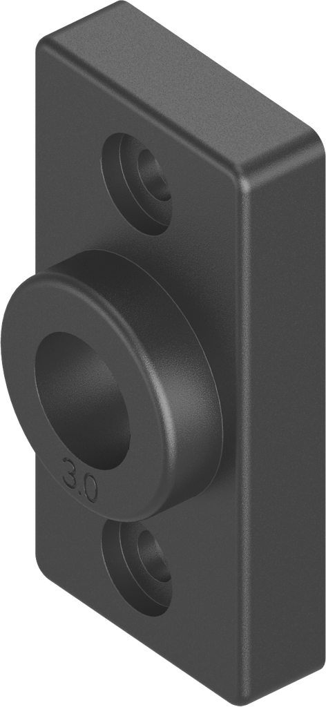 adaptateur sans arrêt pour Ts 3 mm, polyamide GF V0 noir