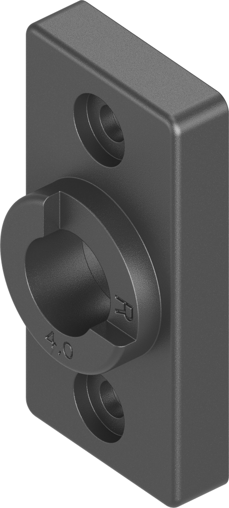 Bearing bush with stopper for Ts = 4 mm, right version, Polyamide GF black