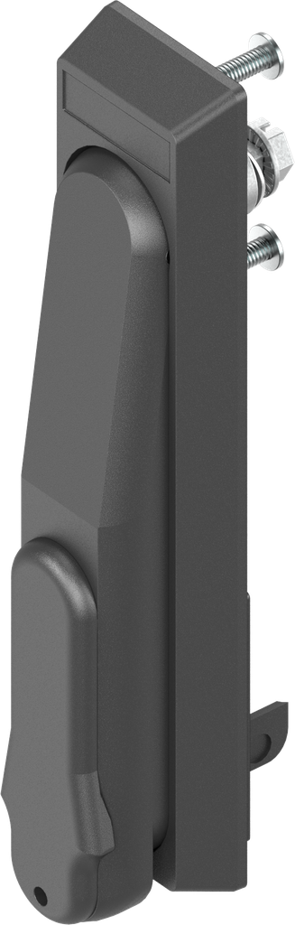 Maniglia girevole per profilo mezzo-cilindro 45 mm (A = 35 mm), poliammide GF nero