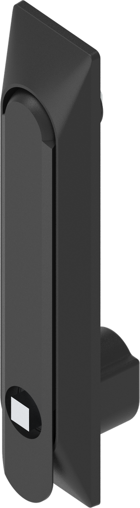 Maniglia girevole 1150 con incavo universale con inserto quadro 8, poliammide e zama nero verniciato a polvere