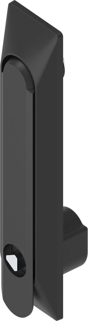 poignée escamotable 1 150 avec embase universelle avec rotor triangle 8, polyamide et zamak époxy noir