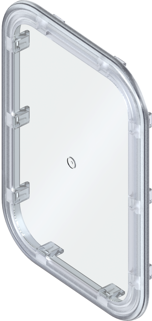 Oblò a clips con guarnizione, policarbonato limpido