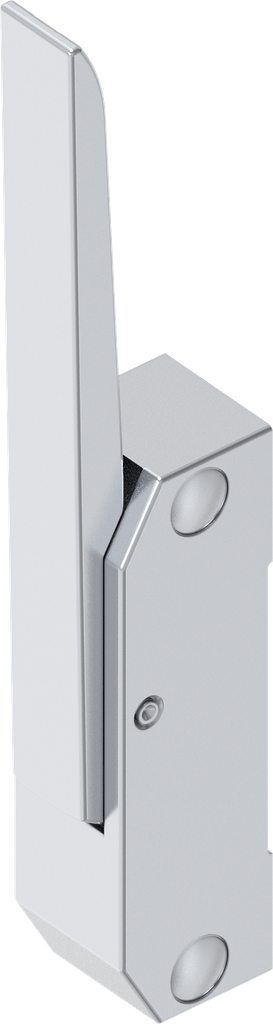 Maniglia a leva per montaggio laterale senza chiave, zama cromato lucido