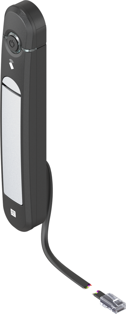 Zamak gepoedercoat in wit aluminium en polyamide GV zwart