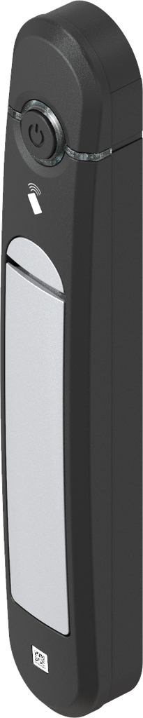 Schwenkgriff Agent E Wireless mit RFID Kartenleser 13,56 MHz, GD-Zn weißaluminium gepulvert und Polyamid GF schwarz
