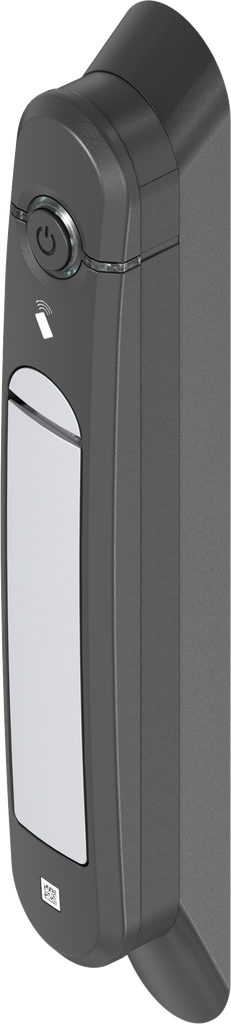 Swinghandle Agent E Wireless with RFID card reader 13.56 kHz, Zinc die white aluminium powder-coated and polyamide GF black
