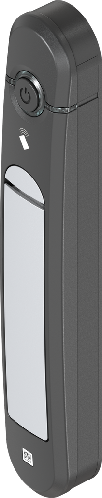 Schwenkgriff Agent E Wireless mit RFID Kartenleser 13,56 MHz, GD-Zn weißaluminium gepulvert und Polyamid GF schwarz