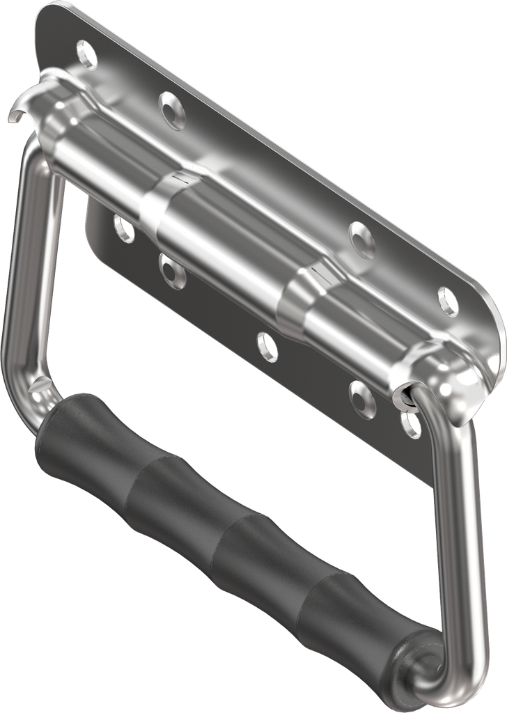 Asa plegable sin resorte de torsión y placa opuesta, acero inoxidable AISI 304