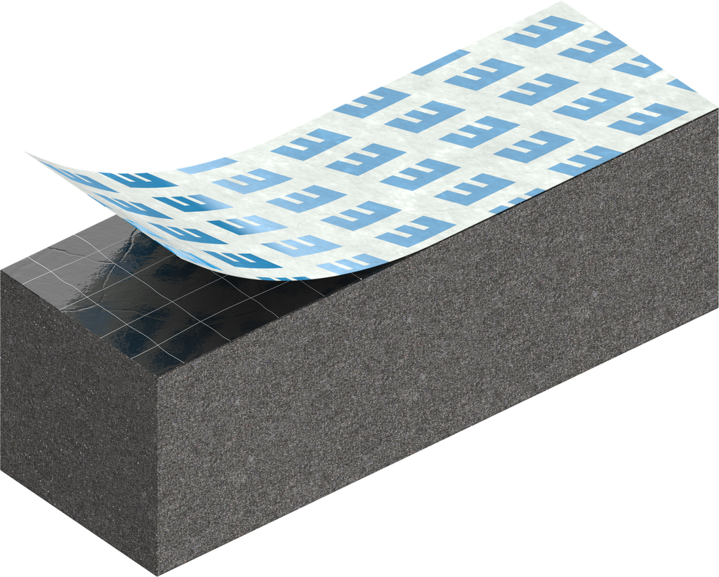 Zellgummi 10 x 10 mm, EPDM schwarz dehnungsfrei und selbstklebende Montagehilfe