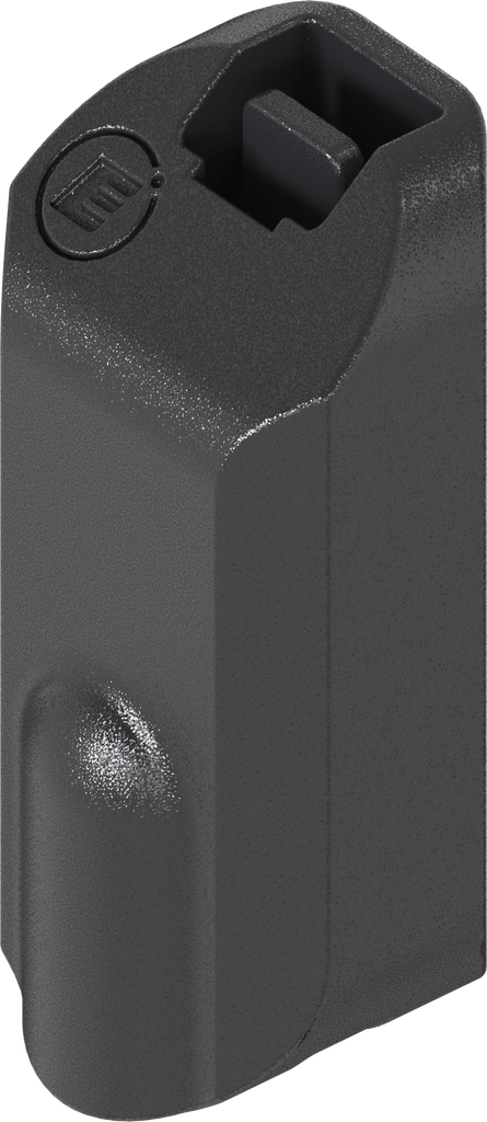 Oploopschoen voor ronde stangen, polyamide GF zwart