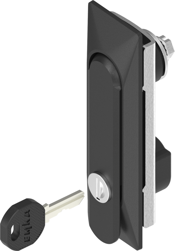 poignée escamotable 1 150 clé différente, polyamide GF noir