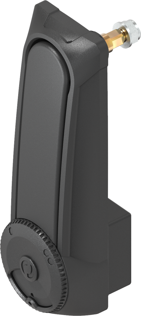 poignée escamotable à double cylindre « longue » pour demi-cylindre 40 mm et 45 mm (A = 30 mm et 35 mm), polyamide GF noir