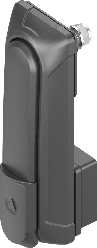 Schwenkgriff "kurz" mit Baustein für Profil-Halbzylinder 45 mm (A = 35 mm), Polyamid GF schwarz