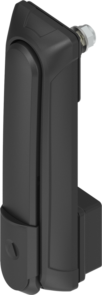 poignée escamotable «longue » avec module pour demi-cylindre 40 mm (A = 30 mm), polyamide GF noir