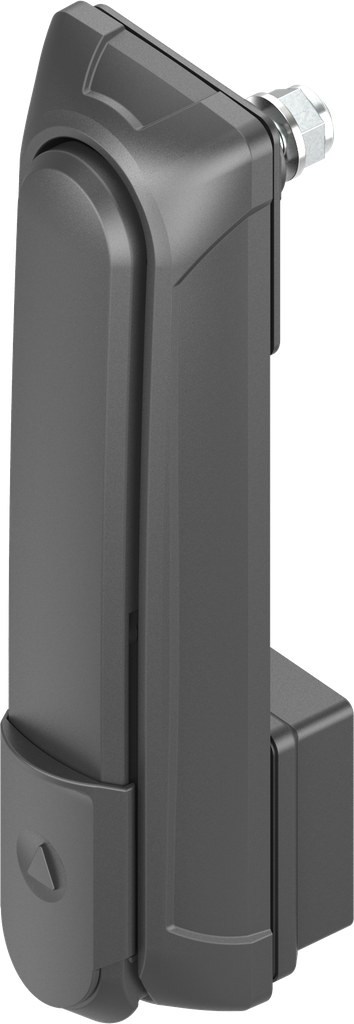 poignée escamotable «longue » avec module pour demi-cylindre 45 mm (A = 35 mm), polyamide GF noir