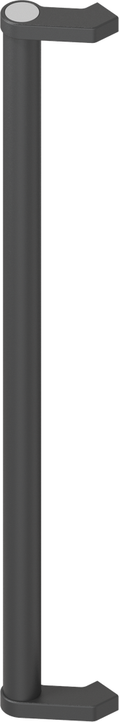 Buisgreep, Aluminium zwart plastic gecoat