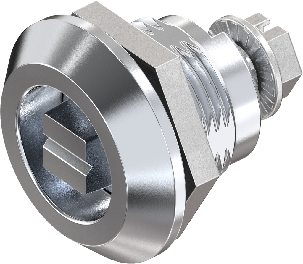 Vibration-resistant quarter turn railway version, Zinc die chrome-plated