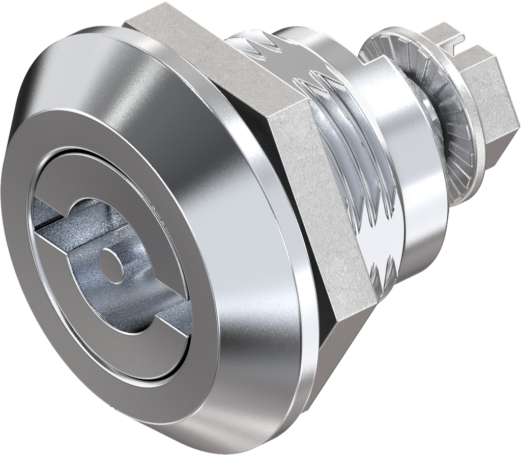 Vibrationsresistenter Vorreiber Doppelbart 3, GD-Zn verchromt