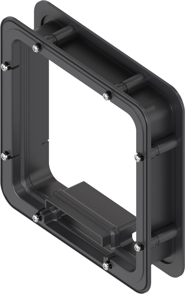Distanzrahmen ungeschäumt für Ts = 45 mm, ABS schwarz