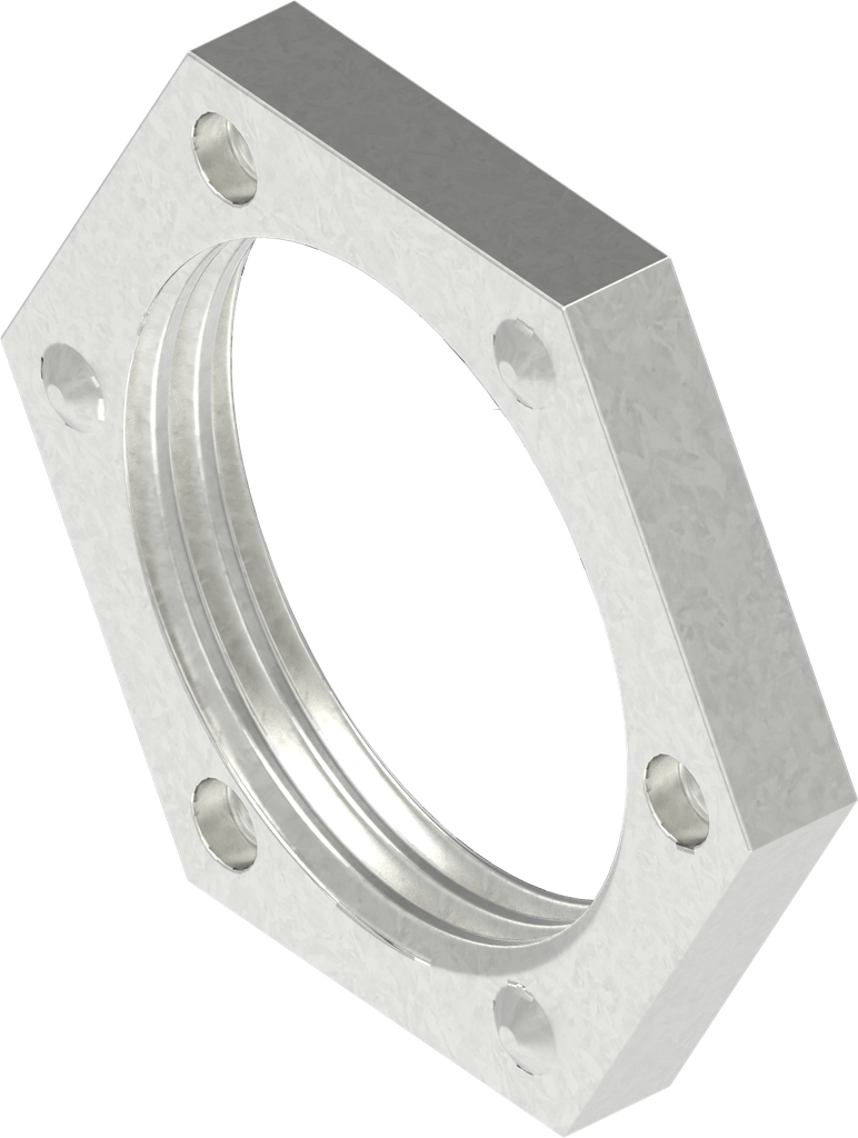 Aardingsmoer M22x1,5, Staal verzinkt