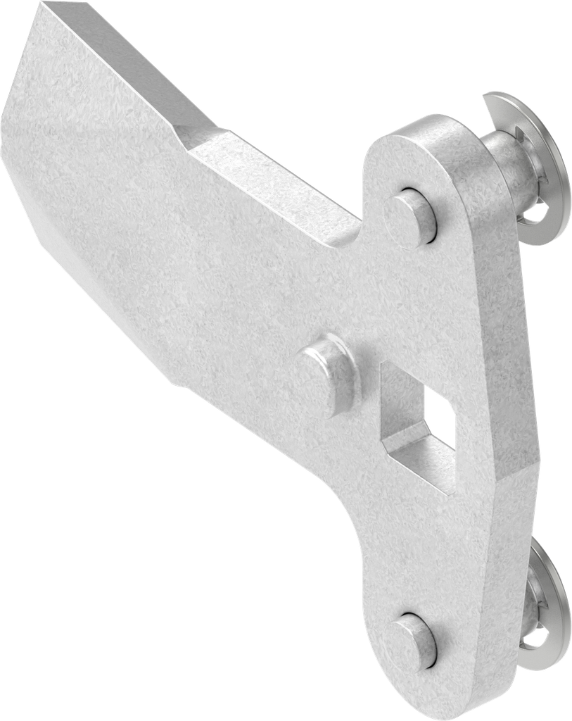 Linguetta per aste a 3 punti di chiusura, acciaio zincato