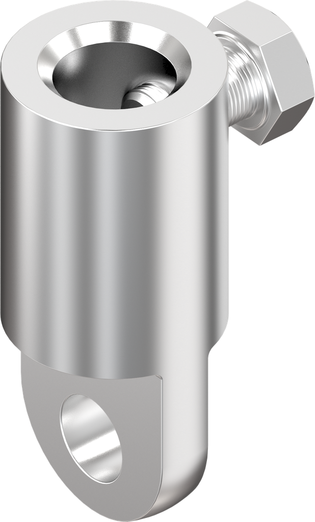 Adapter voor ronde stang, RVS 303