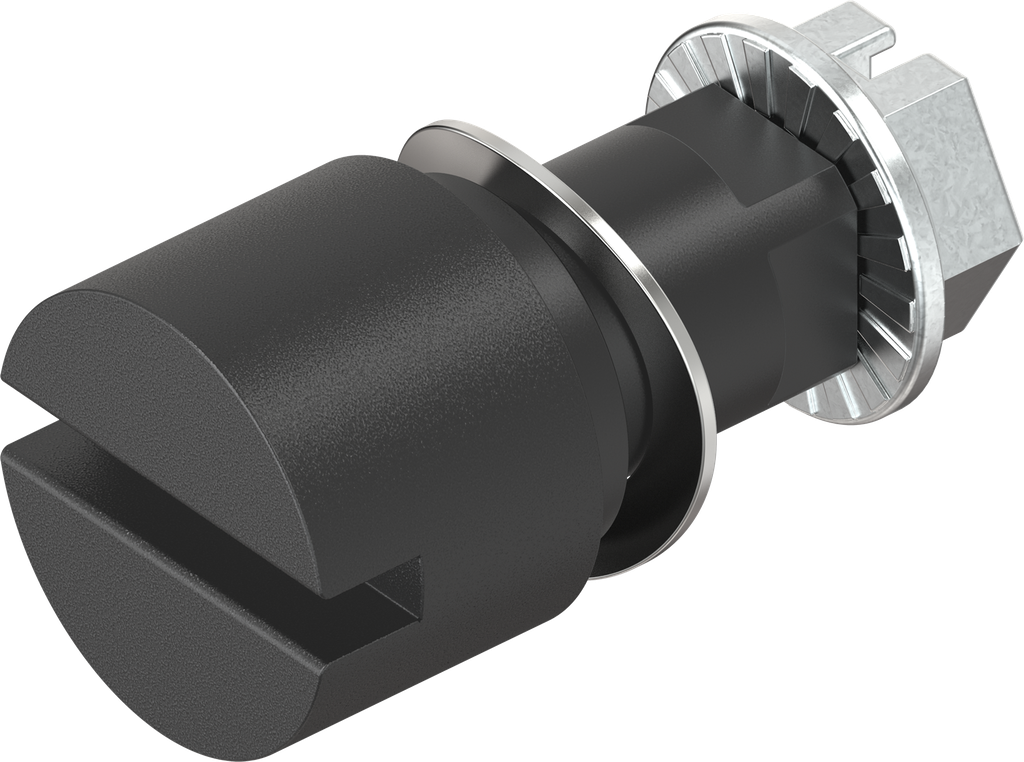 Bediening sleuf 2x4, polyamide 66 GF 50 zwart