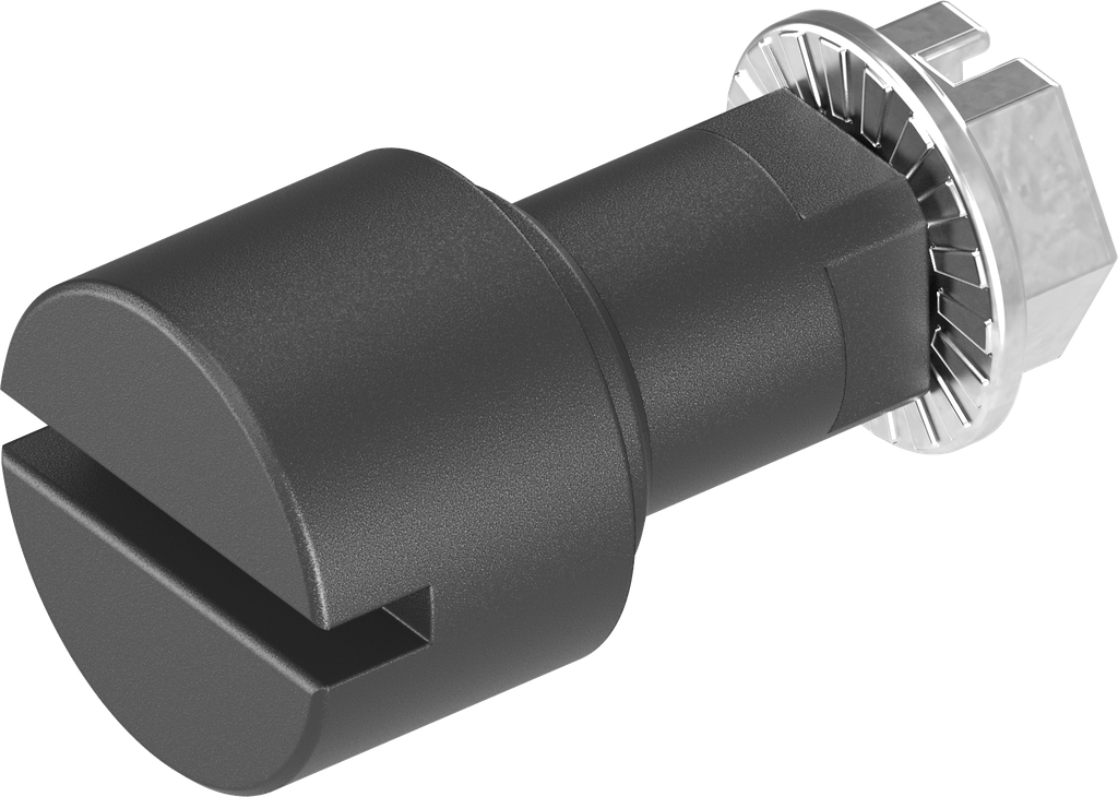 Inserto ranura 2 x 4, poliamida 66 GF 50 negro