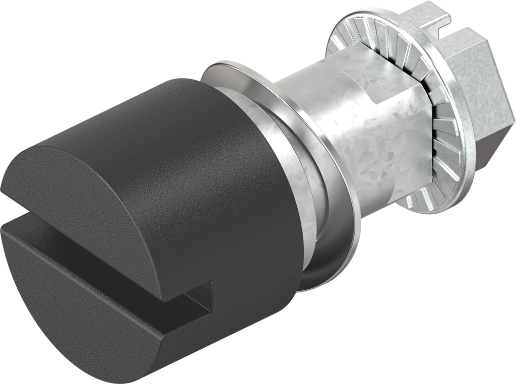 Bediening sleuf 2x4, Zamak zwart gepoedercoat