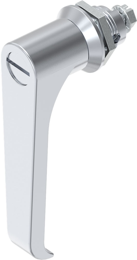 Chiusura 1/4 di giro con maniglia a L intaglio 2x4, zama cromato