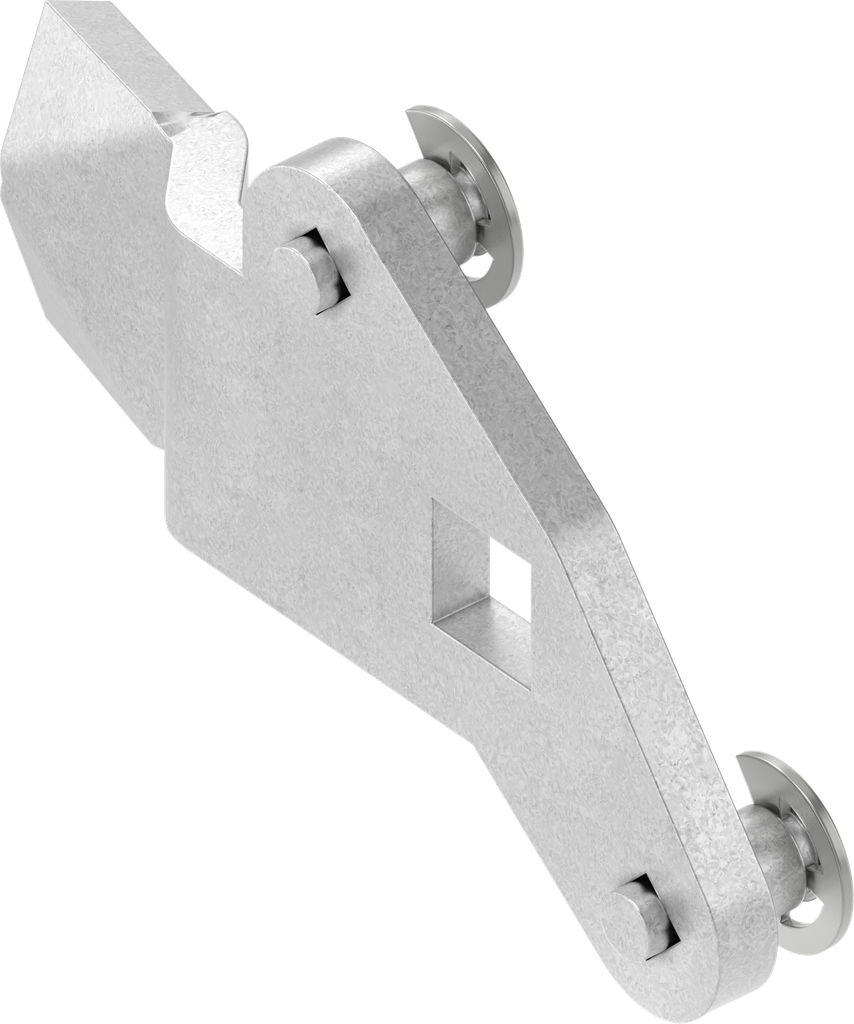 Vleugellip rechts, Staal verzinkt