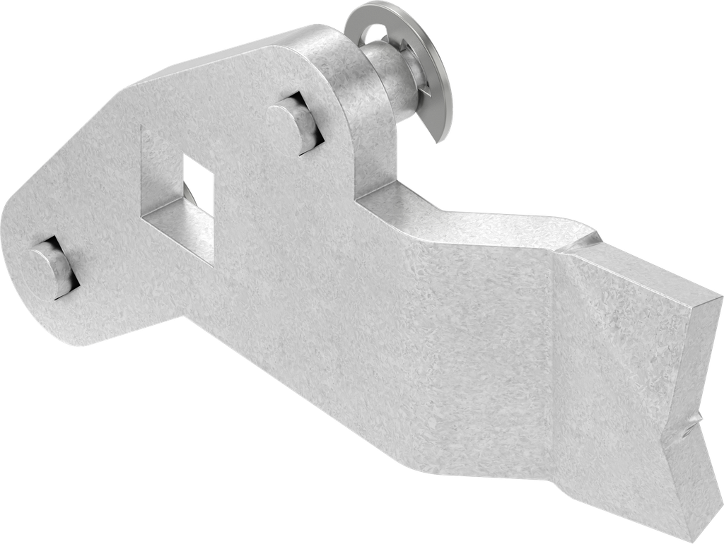 Lengüeta con conexión de varillas, izquierda, acero galvanizado