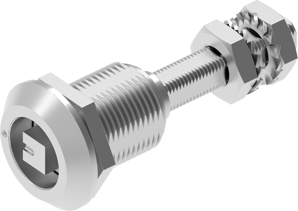 Draai-span-slot met verstelbare sluitlip hoogte vierkant 8, RVS 316