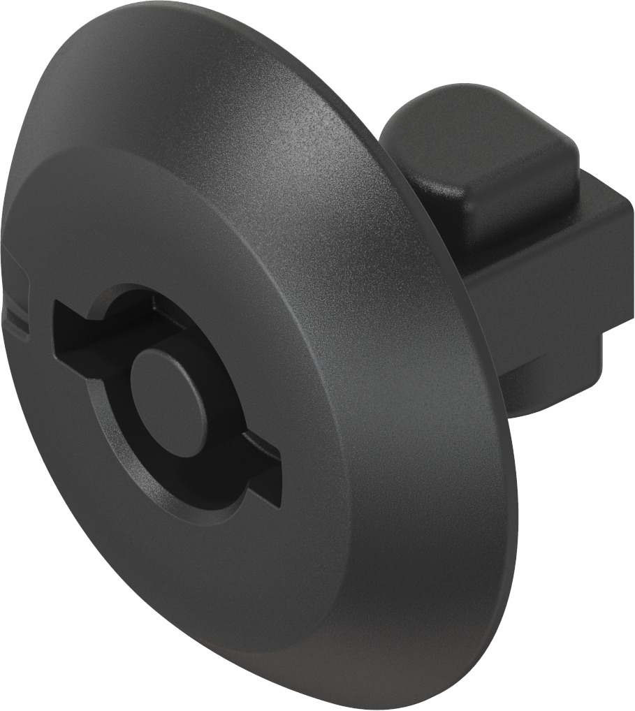 Bedienings-unit dubbelbaard 5 voor gereedschapsloze montage, polyamide GF zwart