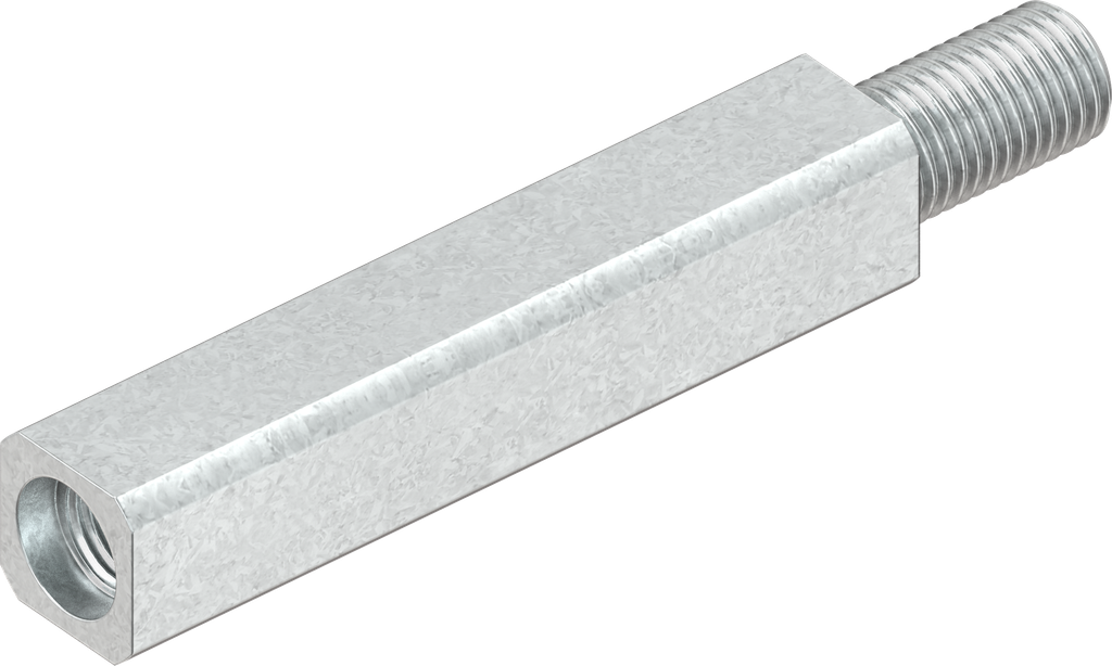 adaptateur carré, acier zingué