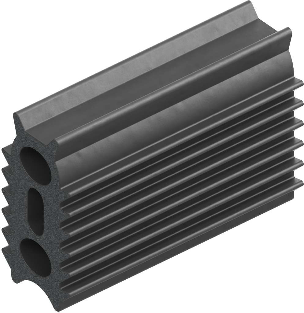 4-Lip profile H = 20.5 mm, Foam rubber EPDM 25 ± 5 Shore A black