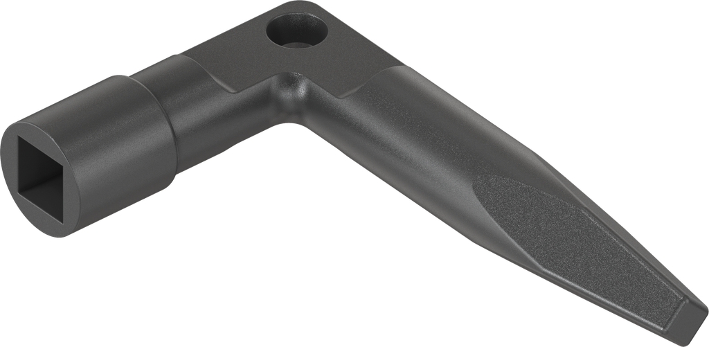 clé pour rotor ferroviaire, zamak époxy noir