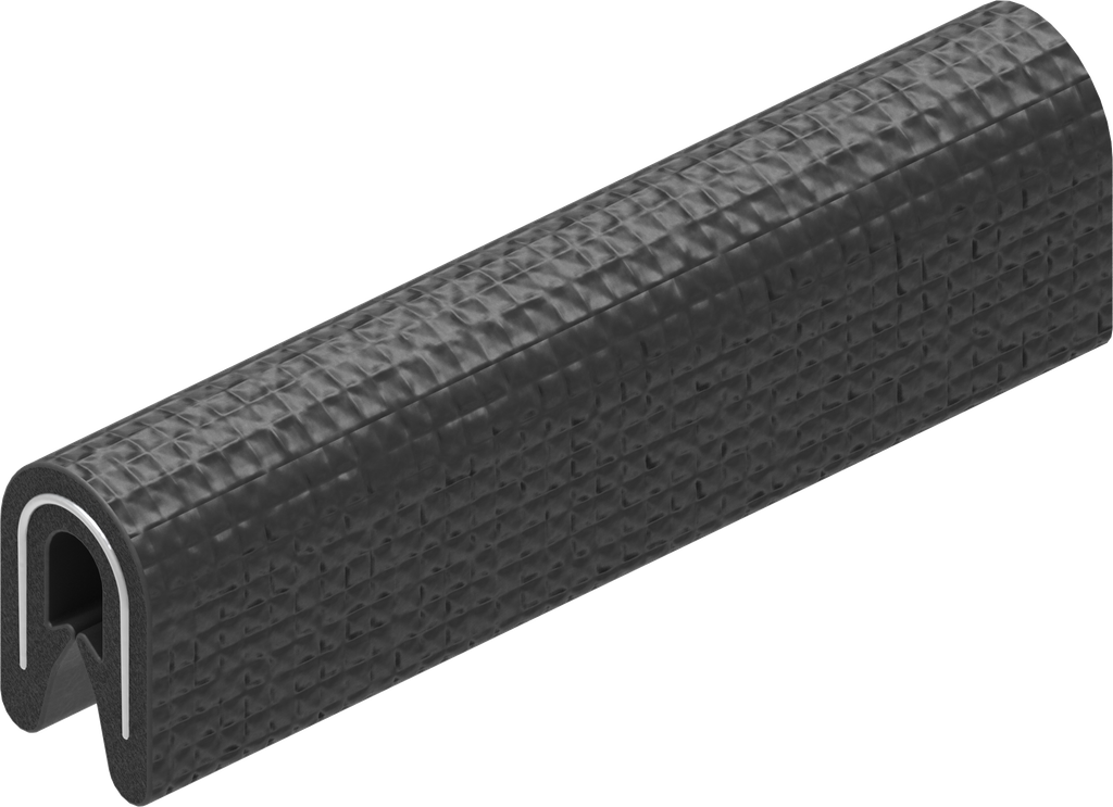 Profilo per spigoli autobloccante, PVC 70 ± 5 Shore A nero