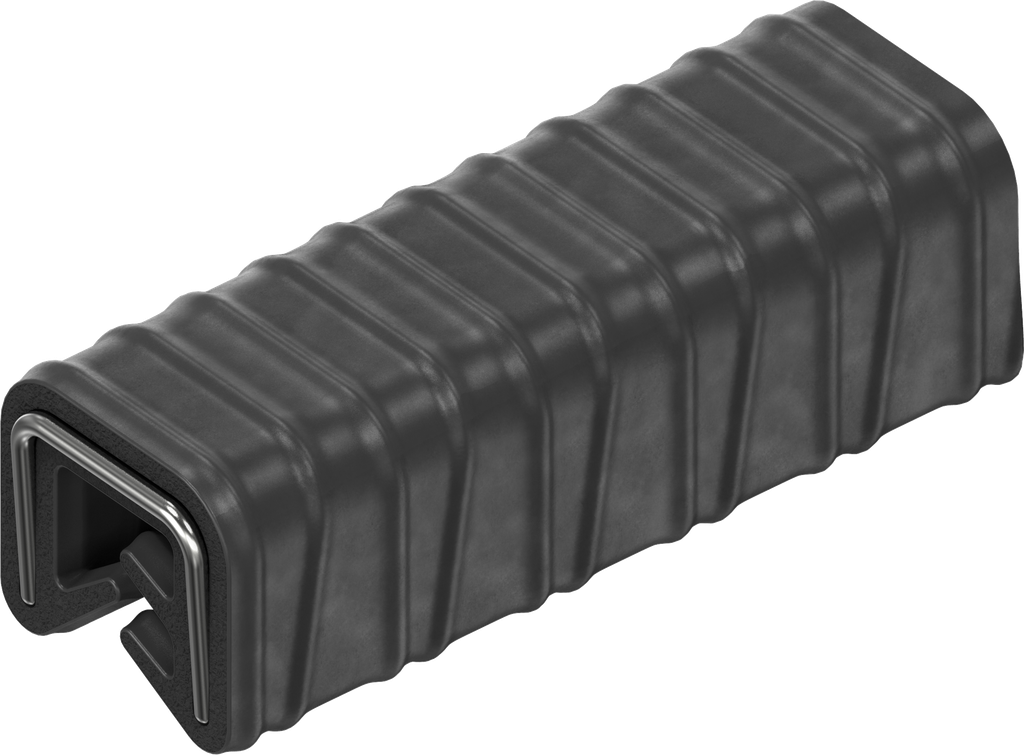 bordure de protection en matériau ignifuge, EPDM 60 ± 5 Shore A noir