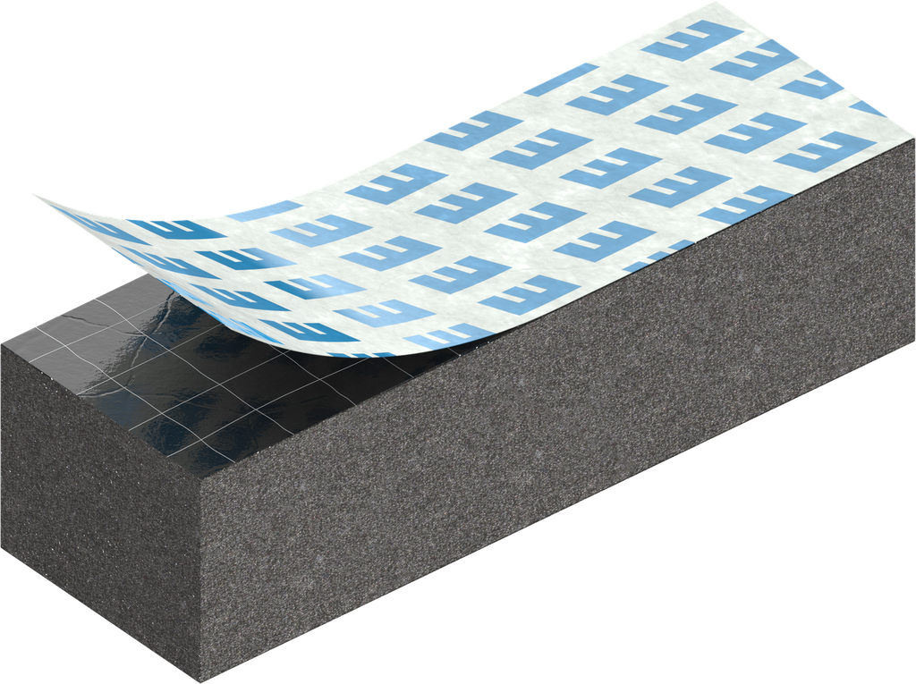 Caucho esponjoso 8 x 10 mm, CR negro sin deformación y autoadhesivo