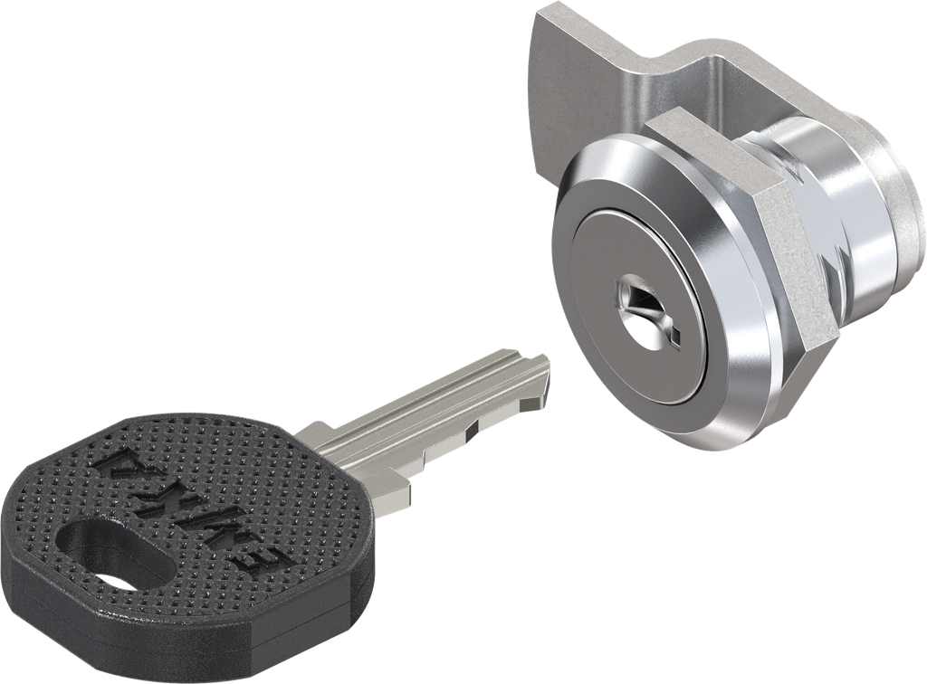 quart de tour à clé, clé 2233X, zamak chromé